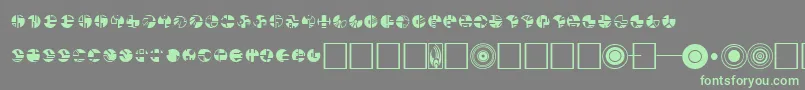 Borg Font – Green Fonts on Gray Background