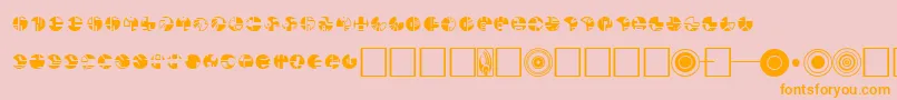 Borg Font – Orange Fonts on Pink Background