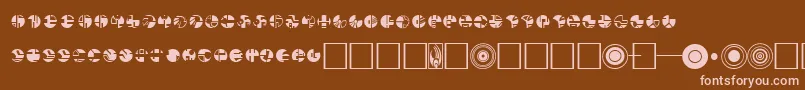 Borg Font – Pink Fonts on Brown Background