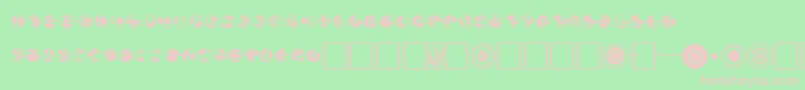 Borg Font – Pink Fonts on Green Background