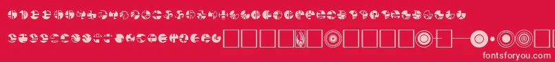 Borg Font – Pink Fonts on Red Background