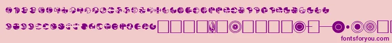 Borg Font – Purple Fonts on Pink Background