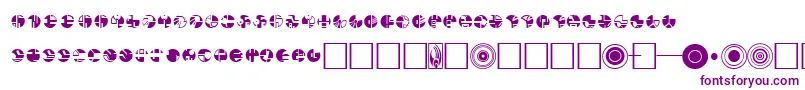 Borg Font – Purple Fonts on White Background