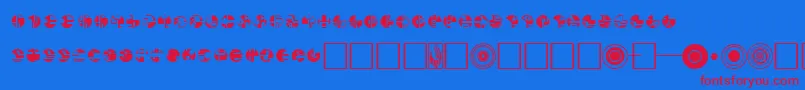 Borg Font – Red Fonts on Blue Background