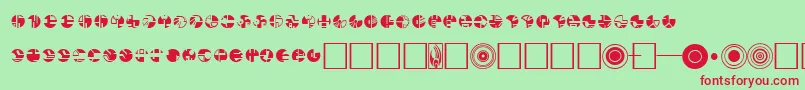 Borg Font – Red Fonts on Green Background