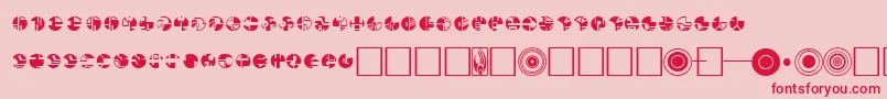 Fonte Borg – fontes vermelhas em um fundo rosa