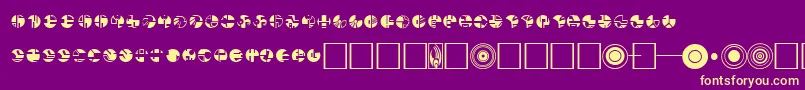 Borg Font – Yellow Fonts on Purple Background