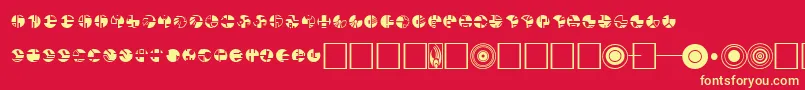 Borg Font – Yellow Fonts on Red Background