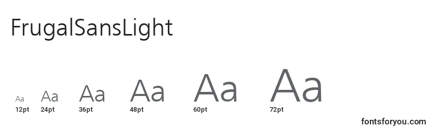 FrugalSansLight Font Sizes