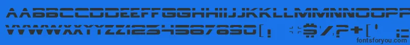 フォントborg9 – 黒い文字の青い背景