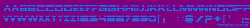 フォントborg9 – 紫色の背景に青い文字