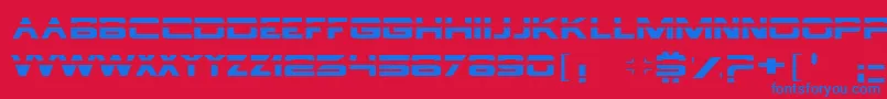 borg9 Font – Blue Fonts on Red Background