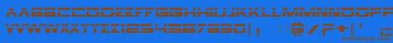 Шрифт borg9 – коричневые шрифты на синем фоне