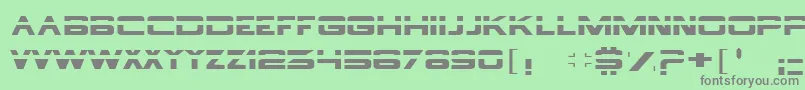 borg9 Font – Gray Fonts on Green Background
