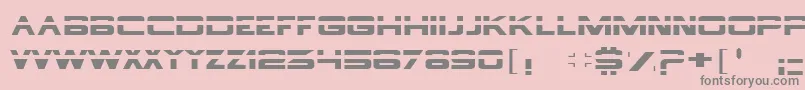 フォントborg9 – ピンクの背景に灰色の文字
