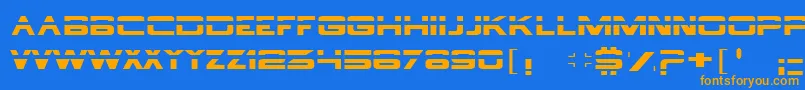 Шрифт borg9 – оранжевые шрифты на синем фоне