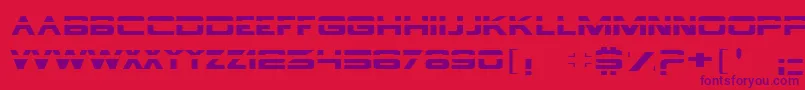 borg9 Font – Purple Fonts on Red Background