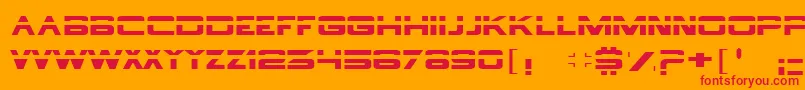borg9 Font – Red Fonts on Orange Background