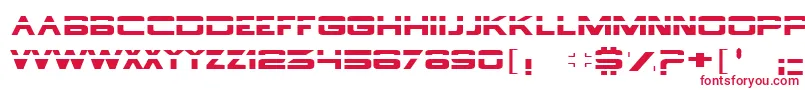 フォントborg9 – 白い背景に赤い文字