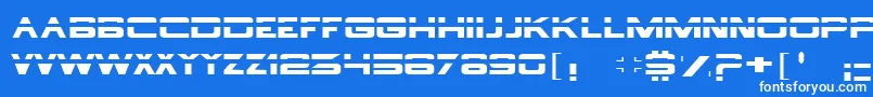 フォントborg9 – 青い背景に白い文字