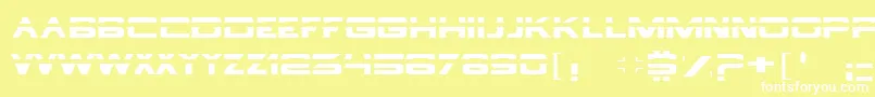 borg9 Font – White Fonts on Yellow Background