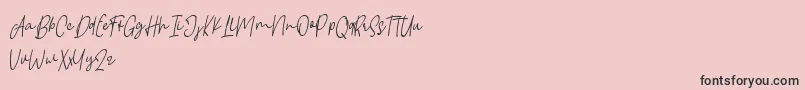 フォントBorgemore – ピンクの背景に黒い文字