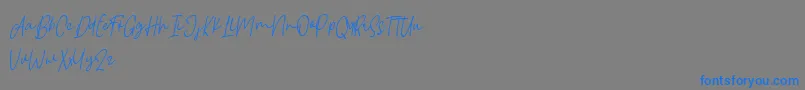Borgemore Font – Blue Fonts on Gray Background