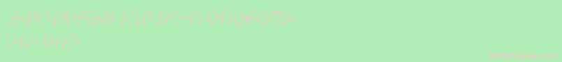 フォントBorgemore – 緑の背景にピンクのフォント