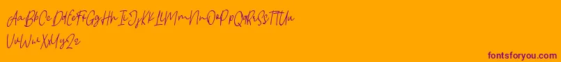 Шрифт Borgemore – фиолетовые шрифты на оранжевом фоне