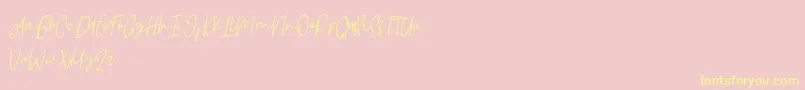 Borgemore Font – Yellow Fonts on Pink Background