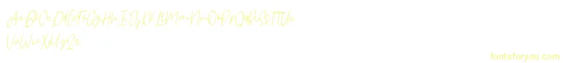 Шрифт Borgemore – жёлтые шрифты на белом фоне