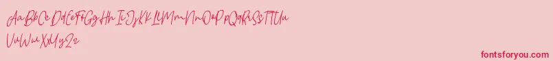 Borgemore Font – Red Fonts on Pink Background