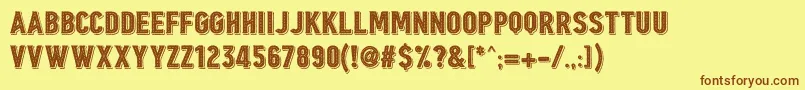 Borgens Burlesque Font – Brown Fonts on Yellow Background