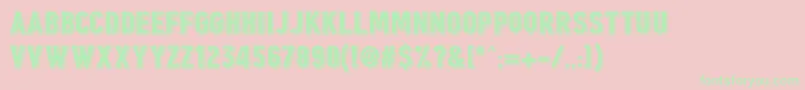 Borgens Burlesque-fontti – vihreät fontit vaaleanpunaisella taustalla