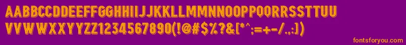Borgens Burlesque Font – Orange Fonts on Purple Background