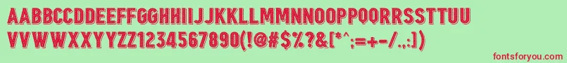 Borgens Burlesque Font – Red Fonts on Green Background