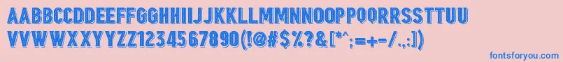 Czcionka Borgens Burlesque – niebieskie czcionki na różowym tle