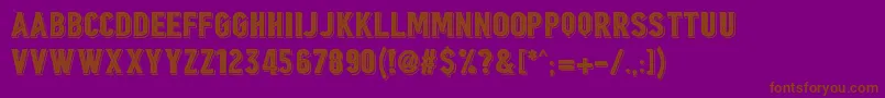 Weitere Informationen zur Borgens Burlesque-Schriftart Borgens Burlesque-Schriftart – Braune Schriften auf violettem Hintergrund