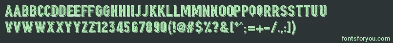 Borgens Burlesque Font – Green Fonts on Black Background