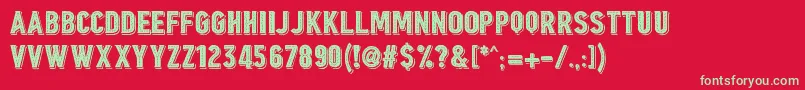 Borgens Burlesque Font – Green Fonts on Red Background