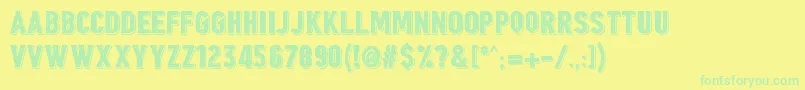 Шрифт Borgens Burlesque – зелёные шрифты на жёлтом фоне