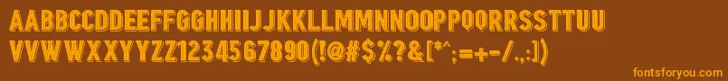 Borgens Burlesque Font – Orange Fonts on Brown Background