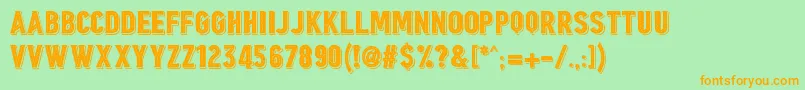 Borgens Burlesque Font – Orange Fonts on Green Background