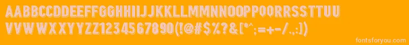 Borgens Burlesque Font – Pink Fonts on Orange Background