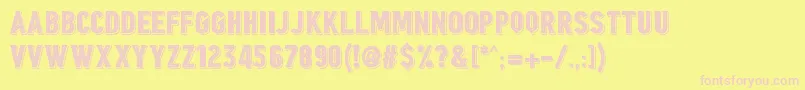 Borgens Burlesque Font – Pink Fonts on Yellow Background