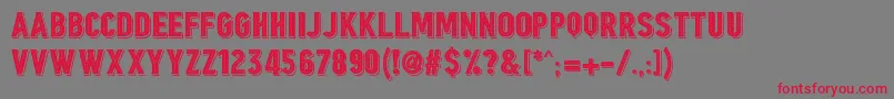 Borgens Burlesque Font – Red Fonts on Gray Background