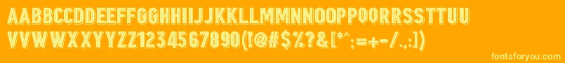 fuente Borgens Burlesque – Fuentes Amarillas Sobre Fondo Naranja