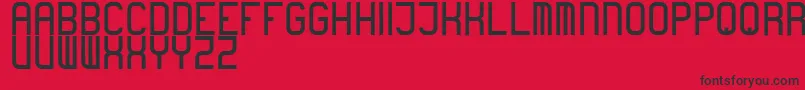 フォントboring – 赤い背景に黒い文字