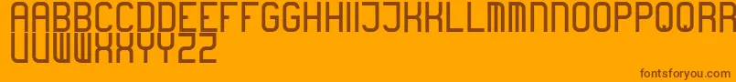 boring Font – Brown Fonts on Orange Background