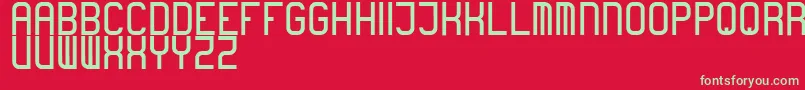 フォントboring – 赤い背景に緑の文字